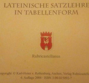 خرید و دانلود نسخه کامل کتاب Lateinische Satzlehre in Tabellenform