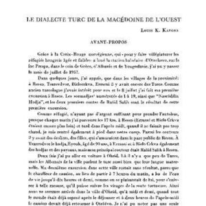 خرید و دانلود نسخه کامل کتاب Le dialecte turc de la Macédoine de l’Ouest