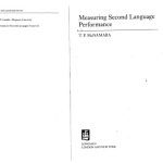 خرید و دانلود نسخه کامل کتاب Measuring Second Language Performance (Applied Linguistics and Language Study)