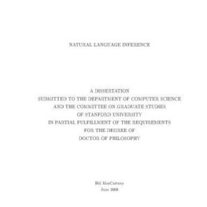 خرید و دانلود نسخه کامل کتاب Natural Language Inference – Thesis