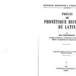 خرید و دانلود نسخه کامل کتاب Précis de phonétique historique du latin