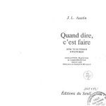 خرید و دانلود نسخه کامل کتاب Quand dire, c’est faire