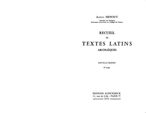 خرید و دانلود نسخه کامل کتاب Recueil de textes latins archaïques_689bcee8c48cf.jpeg خرید و دانلود نسخه کامل کتاب Recueil de textes latins archaïques