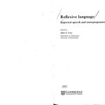 خرید و دانلود نسخه کامل کتاب Reflexive Language: Reported Speech and Metapragmatics