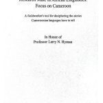 خرید و دانلود نسخه کامل کتاب Research Mate in African Linguistics: Focus on Cameroon. A Fieldworker’s Tool for Deciphering the Stories Cameroonian Languages Have to Tell