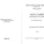 خرید و دانلود نسخه کامل کتاب Rusya Tarihi- Başlangıçtan 1917’ye Kadar