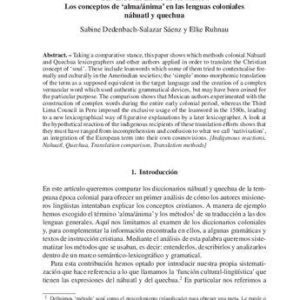 خرید و دانلود نسخه کامل کتاب ‘Salvando las almas de los indios’: Los conceptos de ‘alma/ánima’ en las lenguas coloniales náhuatl y quechua