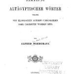 خرید و دانلود نسخه کامل کتاب Sammlung altägyptischer Wörter welche von klassischen Autoren umschrieben oder übersetzt worden sind