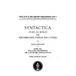 خرید و دانلود نسخه کامل کتاب Syntactica T. 1. Über einige Grundfragen der lateinischen Nominalsyntax