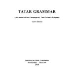 خرید و دانلود نسخه کامل کتاب Tatar Grammar: a grammar of the contemporary Tatar literary language