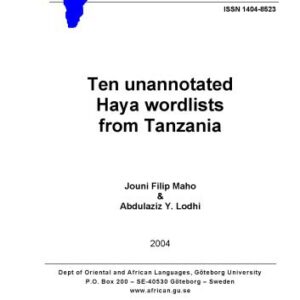 خرید و دانلود نسخه کامل کتاب Ten unannotated Haya wordlists from Tanzania