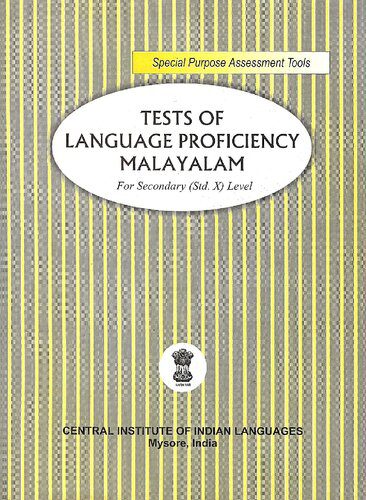 خرید و دانلود نسخه کامل کتاب Tests of language proficiency: Malayalam_689e560fe4e97.jpeg خرید و دانلود نسخه کامل کتاب Tests of language proficiency: Malayalam