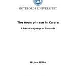 خرید و دانلود نسخه کامل کتاب The noun phrase in Kwere, a Bantu language of Tanzania