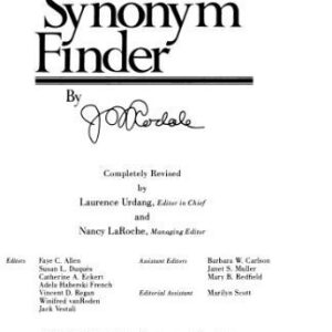 خرید و دانلود نسخه کامل کتاب The synonym finder
