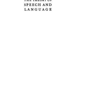 خرید و دانلود نسخه کامل کتاب The Theory of Speech and Language