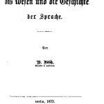 خرید و دانلود نسخه کامل کتاب Ueber das Wesen und die Geschichte der Sprache.