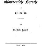 خرید و دانلود نسخه کامل کتاب Ueber niederdeutsche Sprache und Literatur