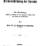 خرید و دانلود نسخه کامل کتاب Vermenschlichung der Sprache. Ein Aula-Vortrag, gehalten zu Dorpat am (19. Februar) 2. März 1892 zum Besten des Hilfsvereins