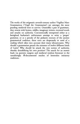 خرید و دانلود نسخه کامل کتاب Wisdom, Authority and Grammar in the Seventh Century: Decoding Virgilius Maro Grammaticus_6899e314b604d.jpeg خرید و دانلود نسخه کامل کتاب Wisdom, Authority and Grammar in the Seventh Century: Decoding Virgilius Maro Grammaticus