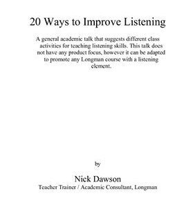 خرید و دانلود نسخه کامل کتاب 20 Ways to Improve Listening +