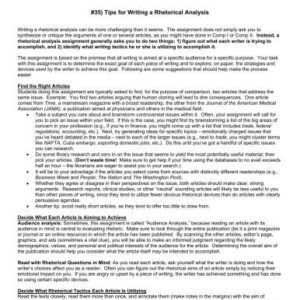 خرید و دانلود نسخه کامل کتاب 35 Tips for Writing a Rhetorical Analysis