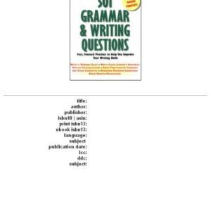 خرید و دانلود نسخه کامل کتاب 501 Grammar and Writing Questions, 1st Edition (Learningexpress Skill Builders Practice)