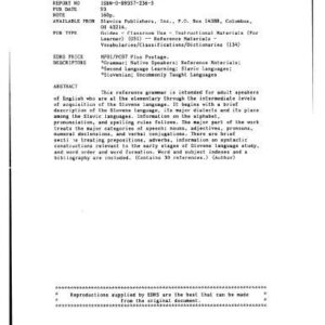 خرید و دانلود نسخه کامل کتاب A basic reference grammar of Slovene