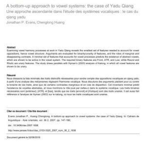 خرید و دانلود نسخه کامل کتاب A bottom-up approach to vowel systems: the case of Yadu Qiang