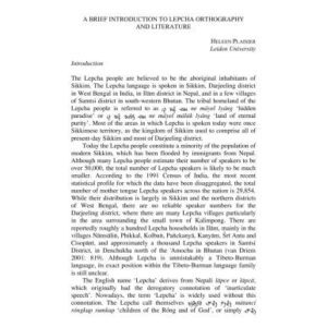 خرید و دانلود نسخه کامل کتاب A brief introduction to Lepcha orthography and literature