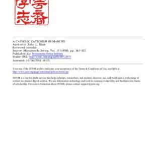 خرید و دانلود نسخه کامل کتاب A Catholic Catechism in Manchu