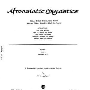 خرید و دانلود نسخه کامل کتاب A Comparative Approach to the Amharic Lexicon