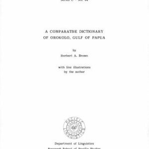 خرید و دانلود نسخه کامل کتاب A Comparative Dictionary of Orokolo