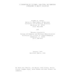 خرید و دانلود نسخه کامل کتاب A Comparison Of Dividend Cash Flow And Earnings Approaches To Equity Valuation