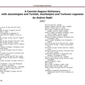 خرید و دانلود نسخه کامل کتاب A concise Gagauz dictionary