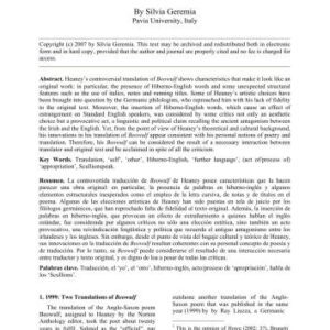 خرید و دانلود نسخه کامل کتاب A Contemporary Voice Revisits the Past: Seamus Heaney’s Beowulf