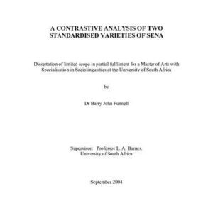 خرید و دانلود نسخه کامل کتاب A contrastive analysis of two standardised varieties of Sena