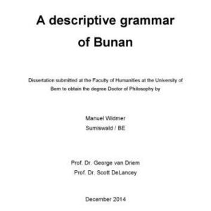 خرید و دانلود نسخه کامل کتاب A Descriptive Grammar of Bunan