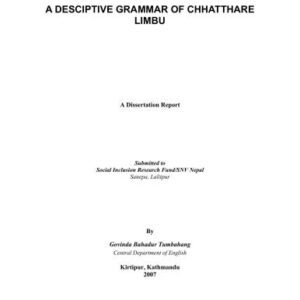 خرید و دانلود نسخه کامل کتاب A Descriptive Grammar of Chhatthare Limbu