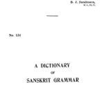 خرید و دانلود نسخه کامل کتاب A dictionary of Sanskrit grammar