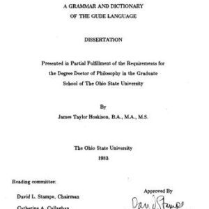 خرید و دانلود نسخه کامل کتاب A grammar and Dictionary of the Gude Language