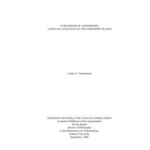 خرید و دانلود نسخه کامل کتاب A grammar of Assiniboine : a Siouan language of the Northern Plains [Montana, Saskatchewan]