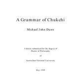خرید و دانلود نسخه کامل کتاب A Grammar of Chukchi