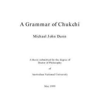 خرید و دانلود نسخه کامل کتاب A Grammar of Chukchi