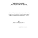 خرید و دانلود نسخه کامل کتاب A GRAMMAR OF HARO (OMOTIC) WITH COMPARATIVE NOTES ON THE OMETO LINGUISTIC GROUP