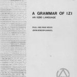 خرید و دانلود نسخه کامل کتاب A grammar of Izi, an Igbo language