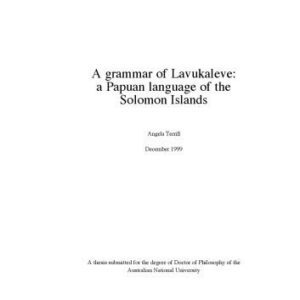 خرید و دانلود نسخه کامل کتاب A grammar of Lavukaleve: A Papuan Language of the Solomon Islands