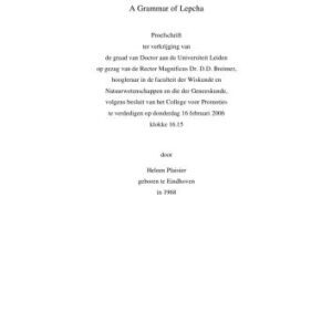 خرید و دانلود نسخه کامل کتاب A Grammar of Lepcha