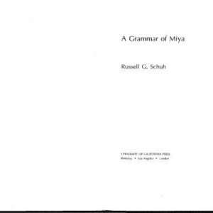 خرید و دانلود نسخه کامل کتاب A Grammar of Miya