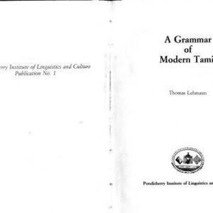 خرید و دانلود نسخه کامل کتاب A grammar of modern Tamil (Pondicherry Institute of Linguistics and Culture publication)