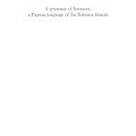 خرید و دانلود نسخه کامل کتاب A grammar of Savosavo: A Papuan language of the Solomon Islands